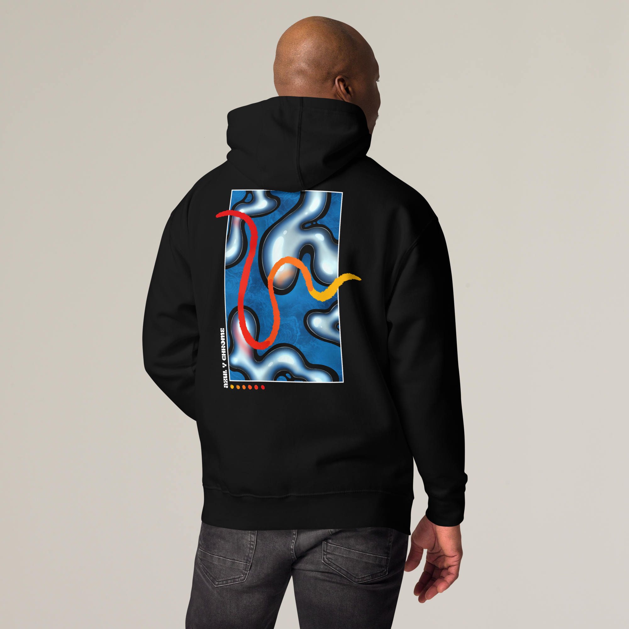 Azul Y Chrome Hoodie