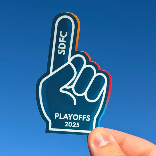 Foam Finger Playoffs Sticker - SD Life