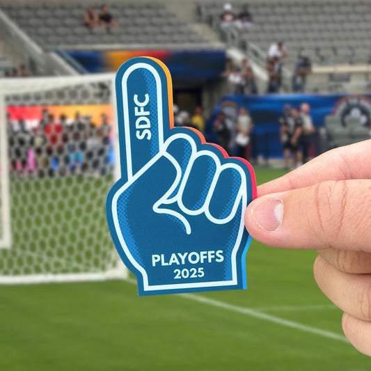 Foam Finger Playoffs Sticker - SD Life